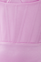 فستان أنسلي بتصميم مشد كريب ستان